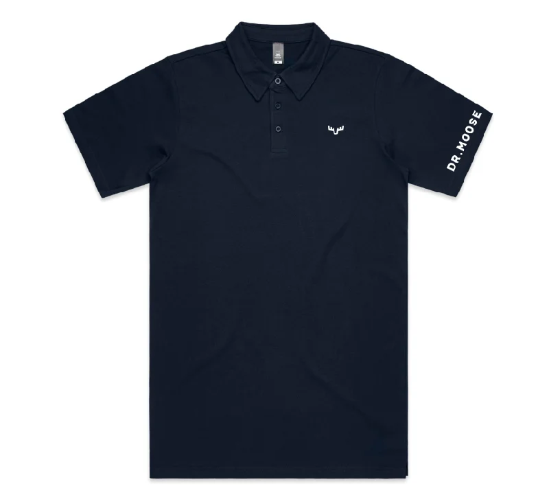 Moose Classic Navy Polo - Unisex Sizing