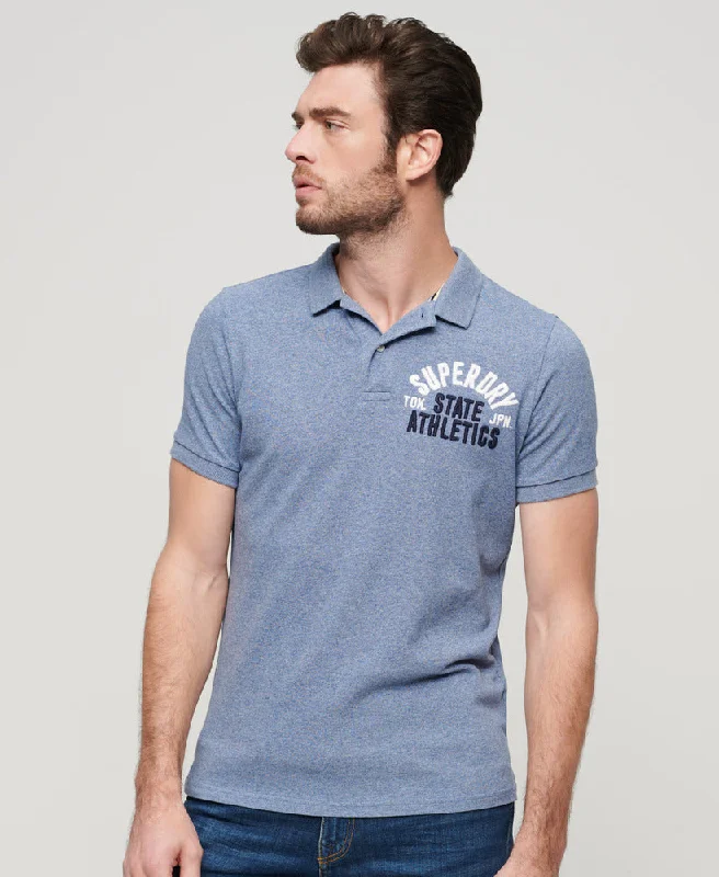 Applique Classic Fit Polo | Bay Blue Marle