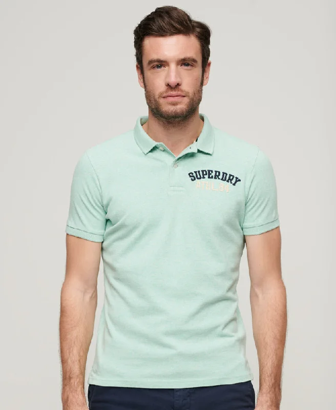 Applique Classic Fit Polo | Light Mint Green Marle