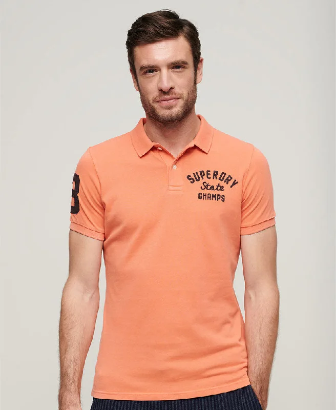 Applique Classic Fit Polo | Sunburst Coral