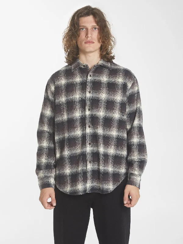 Barrio Long Sleeve Flannel Shirt - Deep Plum