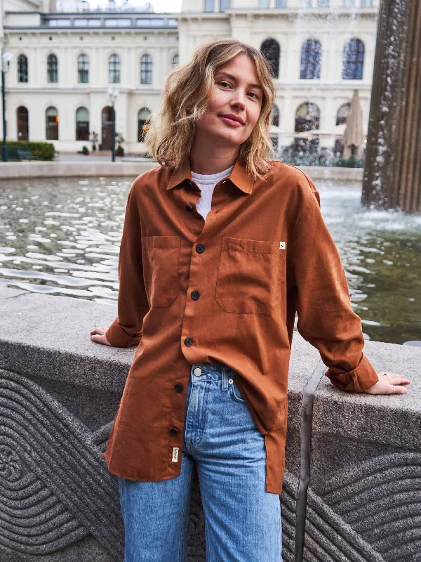 Burnt Orange Reine Boxy Fit Shirt