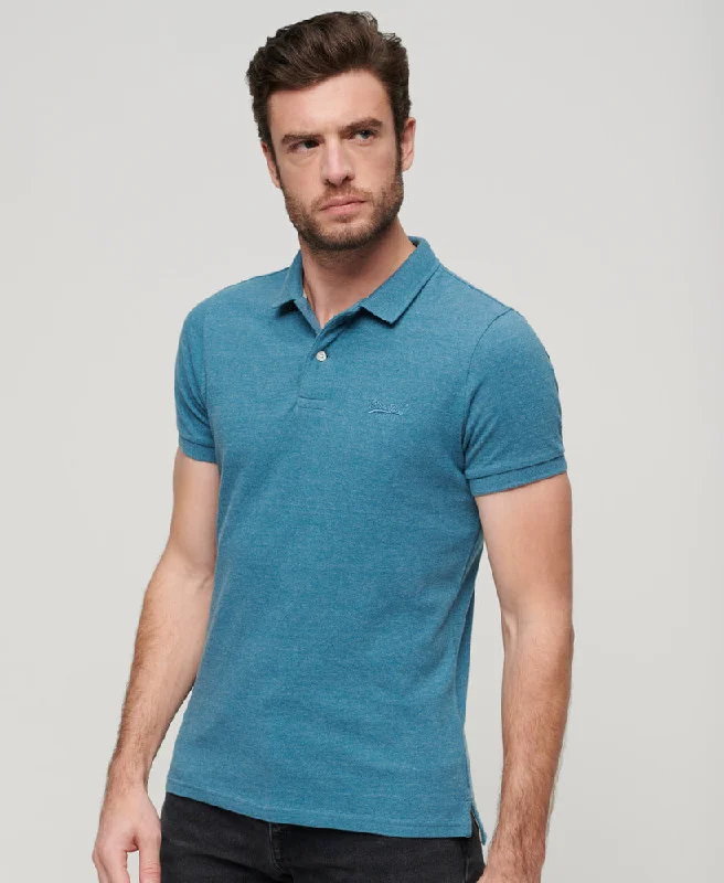 Classic Pique Polo | Alaskan Blue Marle