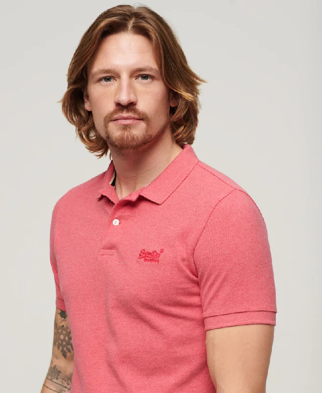 Classic Pique Polo | Punch Pink Marle