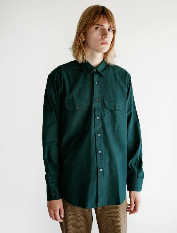 Double Pocket Shirt Jag Green Flannel