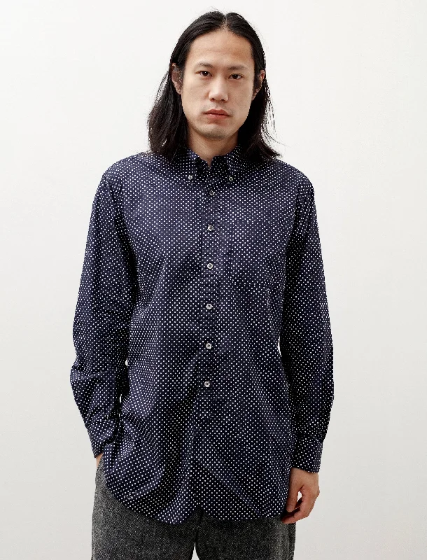 19 Century BD Shirt Big Polka Dot Navy