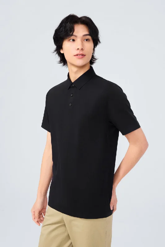 InstantCool Jersey Polo | Black BKFD01