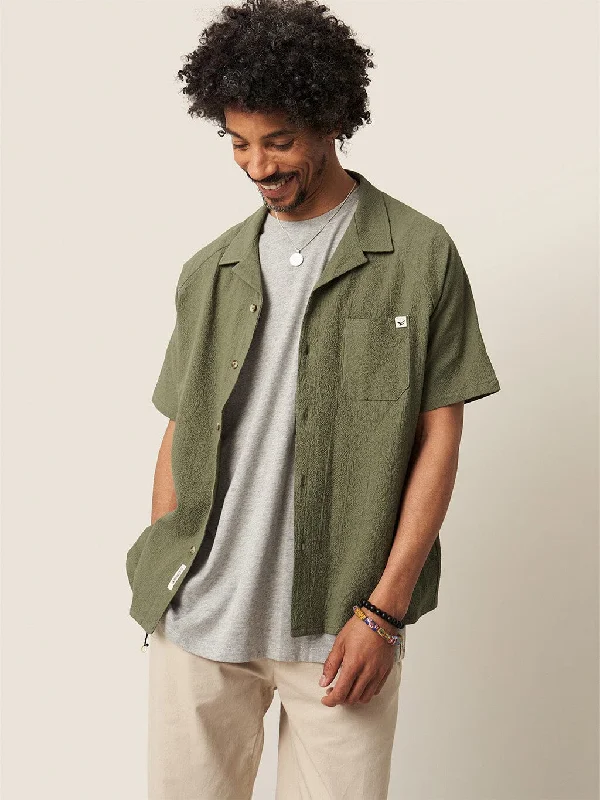 Khaki Zapata Cuban Collar Shirt