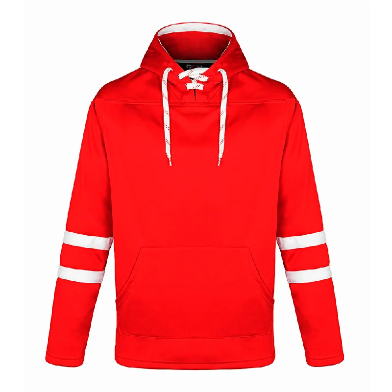 L00617 - Dangle - DISCONTINUED Adult Pullover Hockey Lace Hooded Sweatshirt