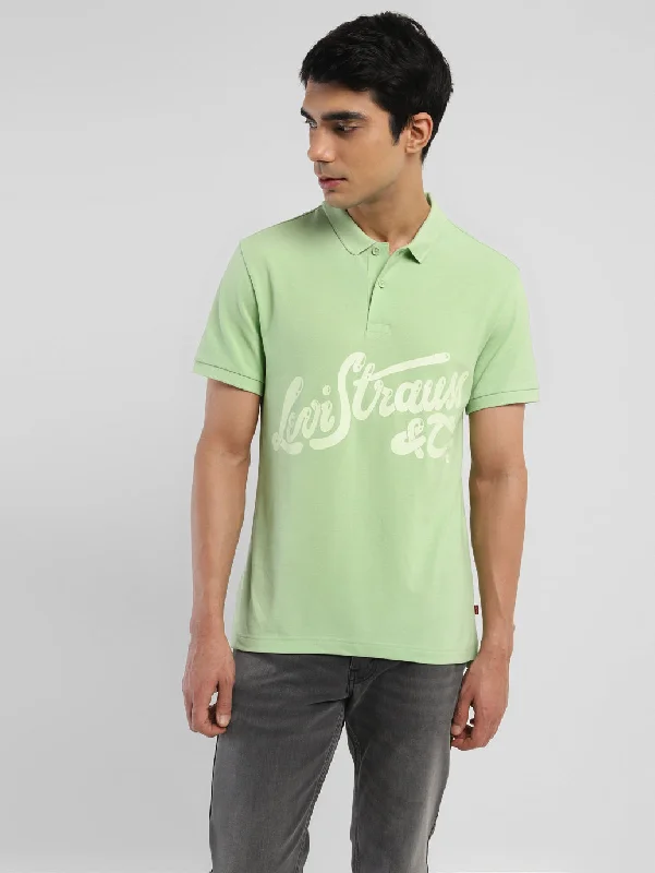 Men's Brand Logo Polo T-shirt