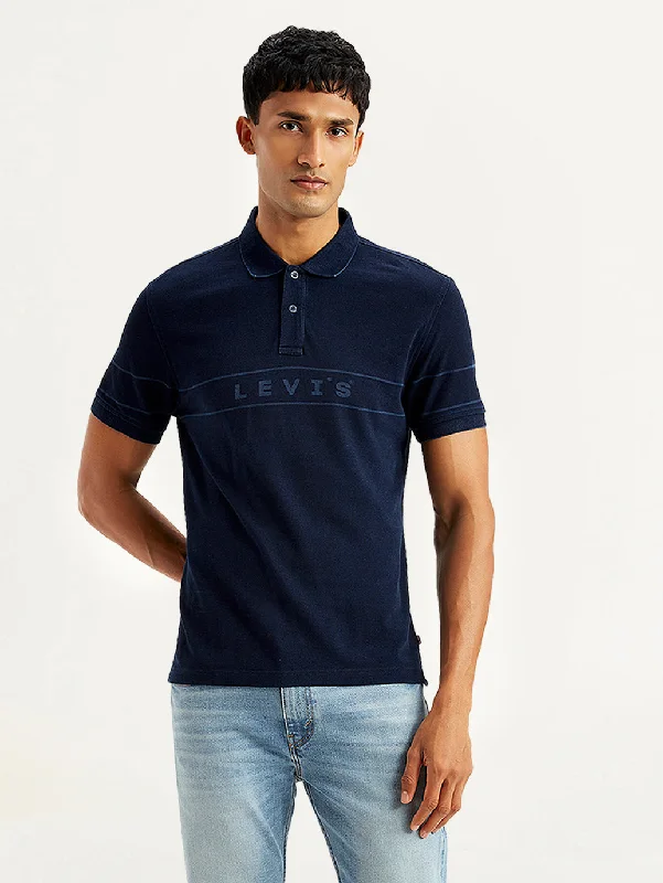 Men's Brand Logo Slim Fit Polo T-Shirt