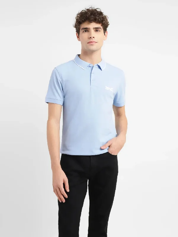 Men's Solid Slim Fit Polo T-shirt