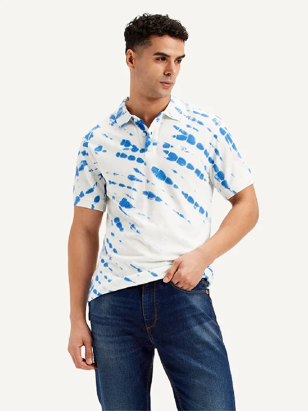 Men's Tie -Dye Slim Fit Polo T-Shirt