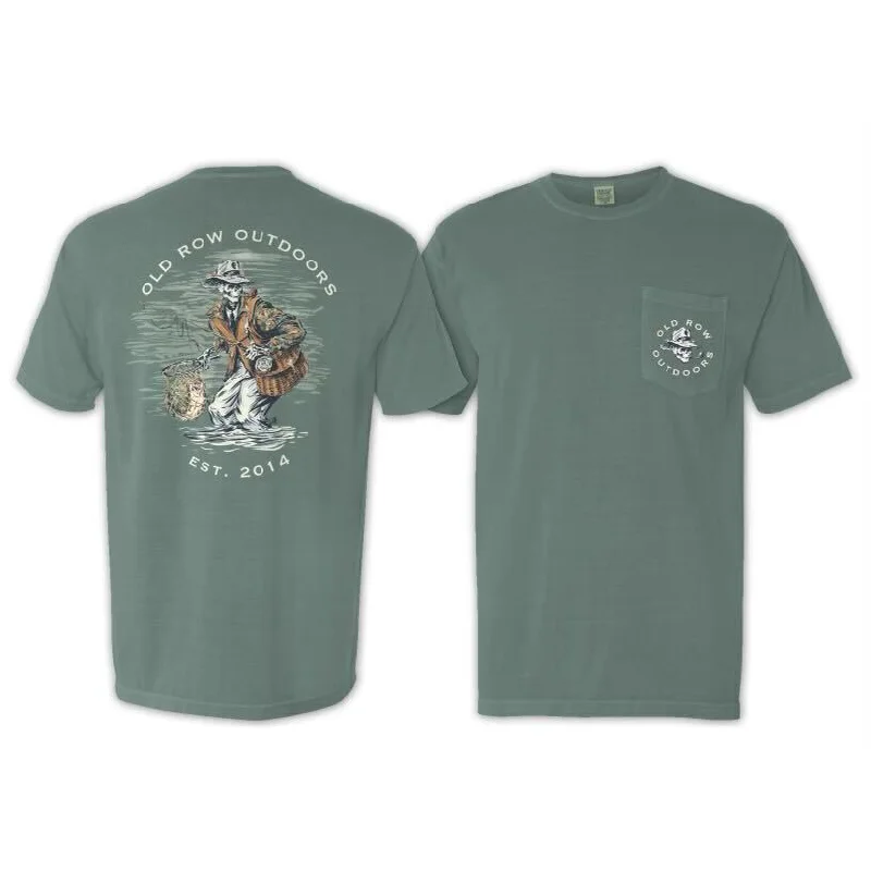 Old Row Outdoors Fishing Skeleton Pocket Tee