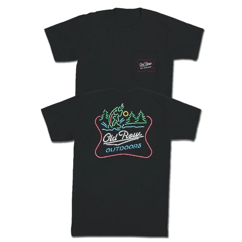 Old Row Outdoors Neon Trout Pocket Tee