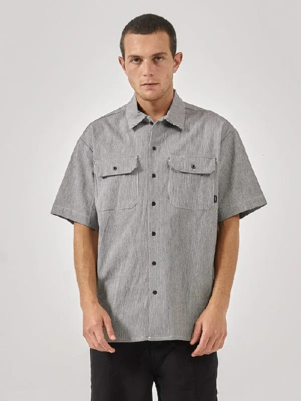 Proper Occasion Short Sleeve Work Shirt - Black