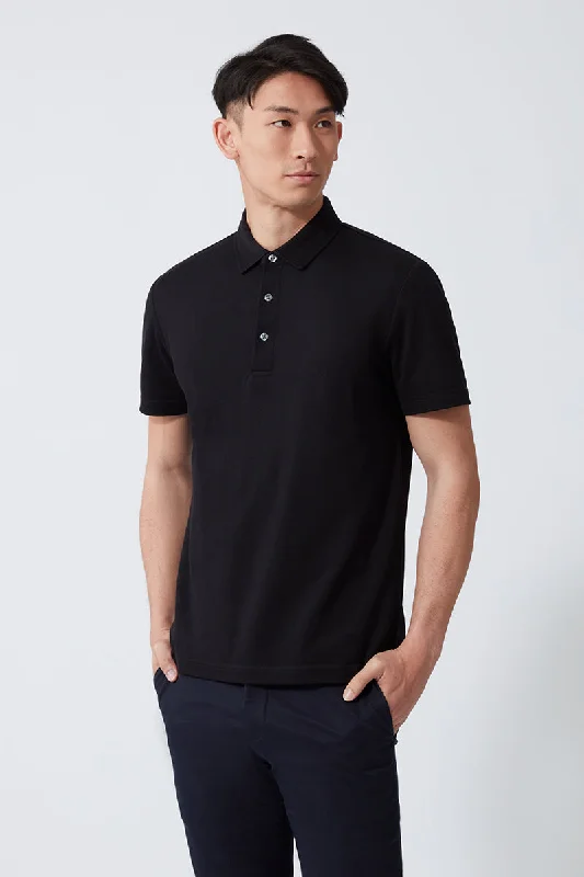 Regal Pique Polo | Black BKFD01