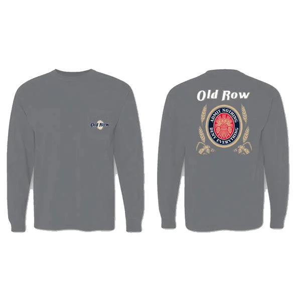 Retro Can Long Sleeve Pocket Tee (Granite)