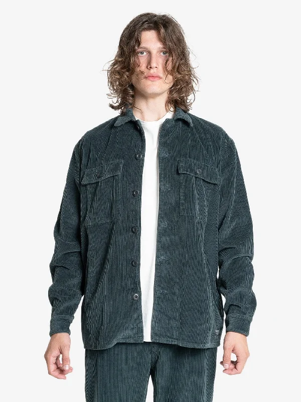 Thrills Labour Overshirt - Dark Jade