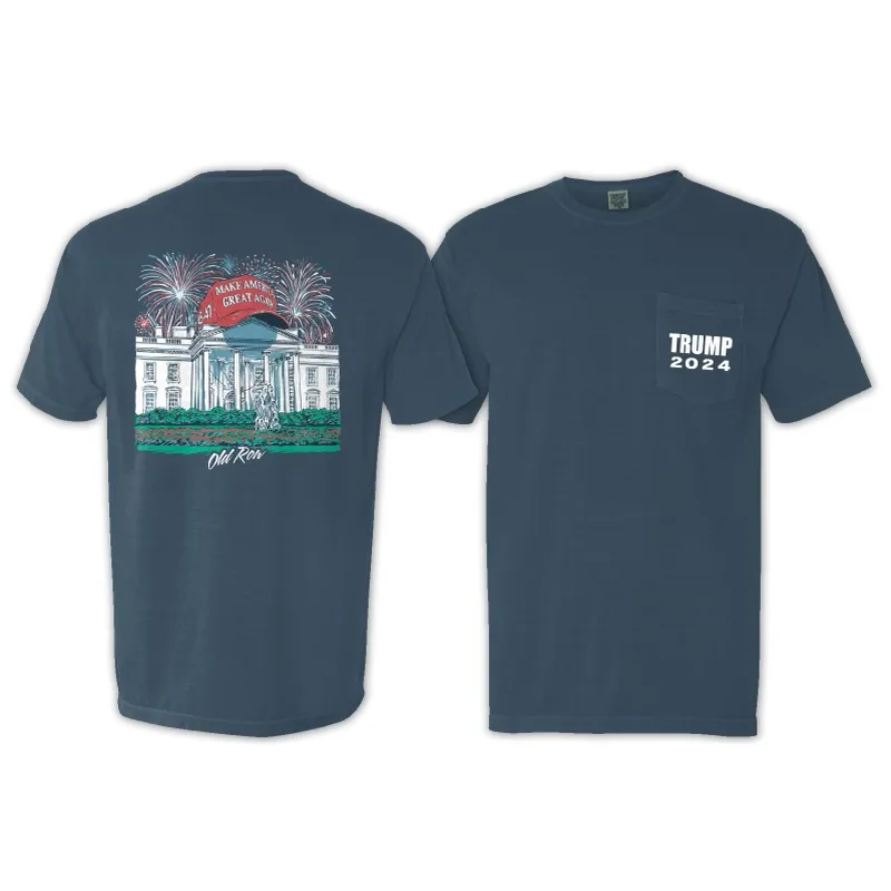 Trump 2024 White House Pocket Tee