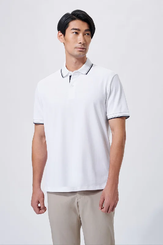 VISDRY™ Pique Tipped Polo | White WH001Z