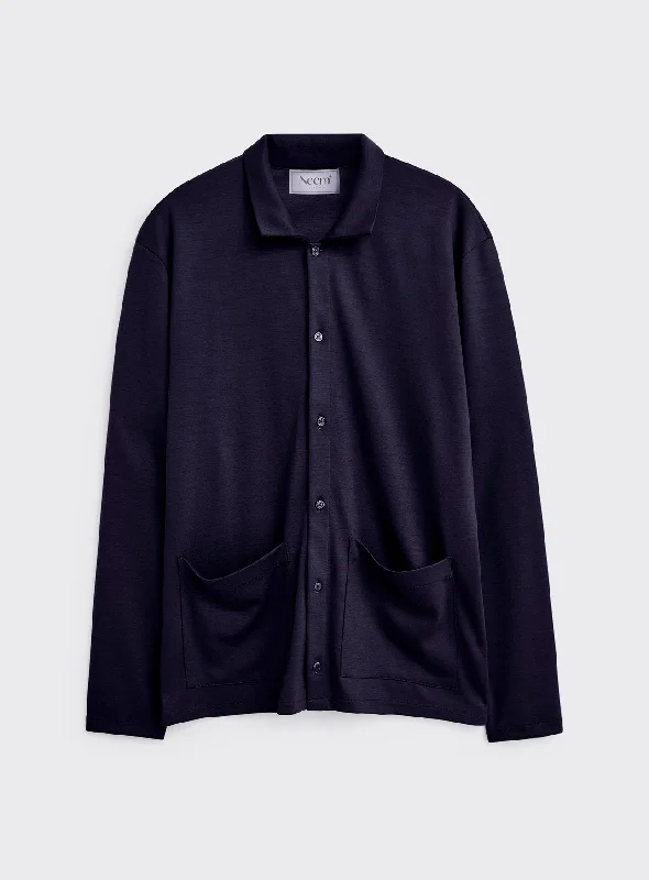 ZQ Merino Neem Navy Over Shirt