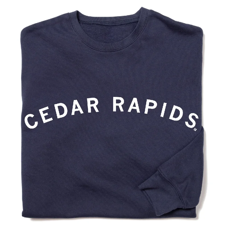 Cedar Rapids Curved Logo Crew Sweatshirt