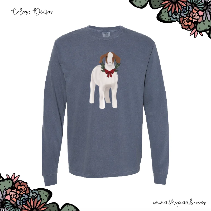 Christmas Goat LONG SLEEVE T-Shirt (S-3XL) - Multiple Colors!