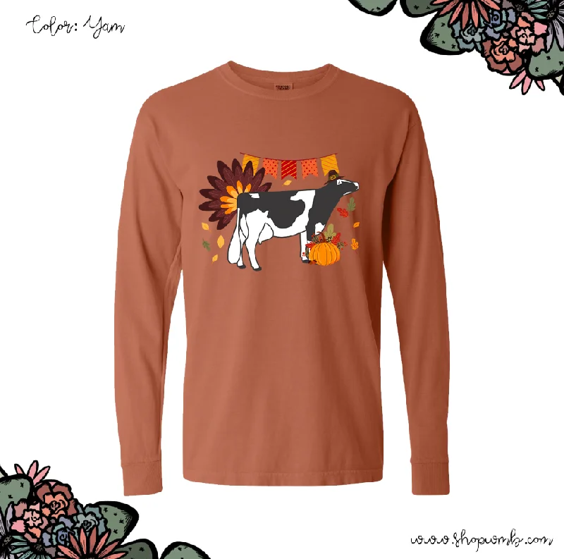 Dairy Cow Fall LONG SLEEVE T-Shirt (S-3XL) - Multiple Colors!