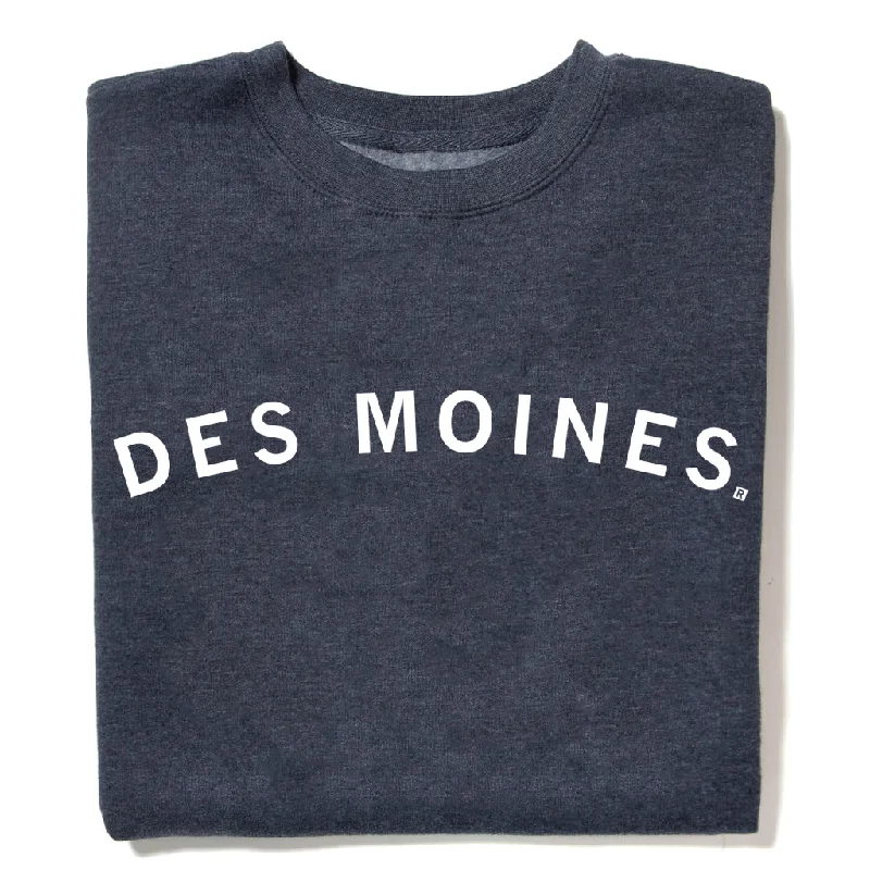 Des Moines Curved Logo Crew Sweatshirt