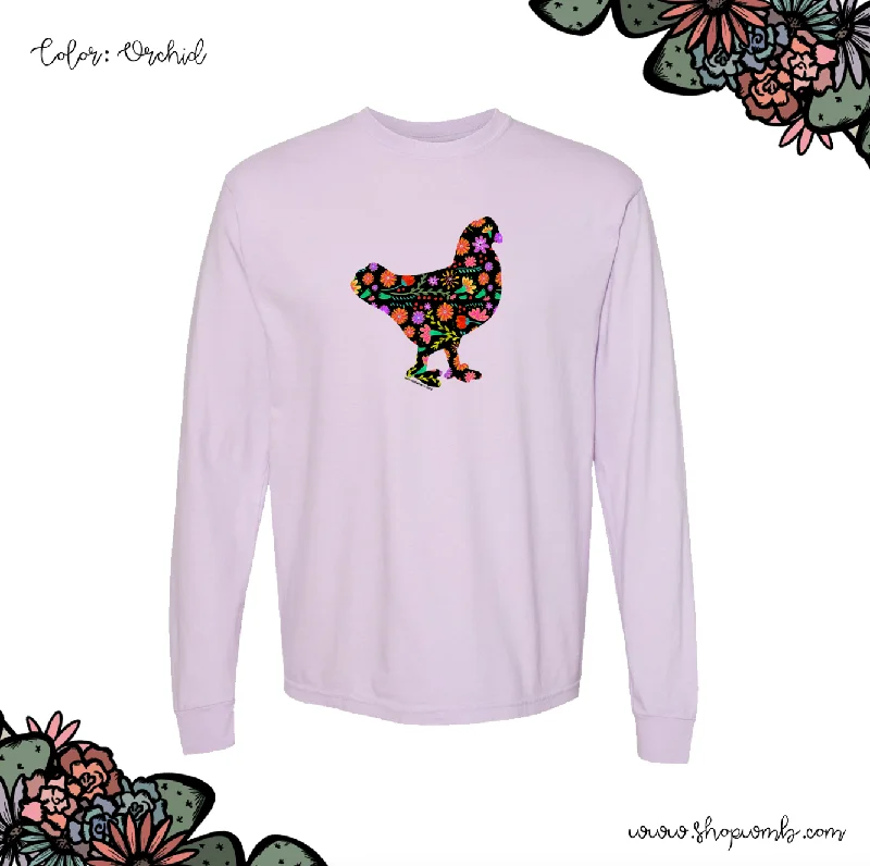 Fiesta Chicken LONG SLEEVE T-Shirt (S-3XL) - Multiple Colors!