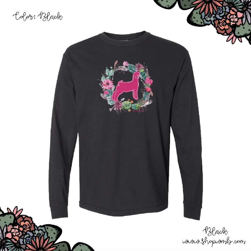 Goat Cactus Wreath LONG SLEEVE T-Shirt (S-3XL) - Multiple Colors!