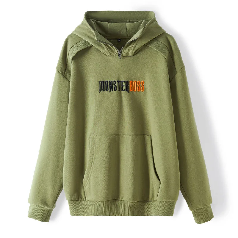 HUILI FACTORY clothing supplier wholesale French terry & fleece circle custom logo printed hoodie