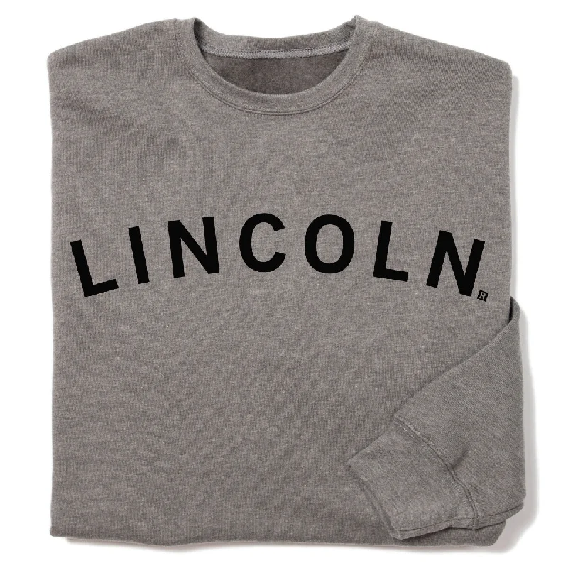 Lincoln Curved Logo Crew Sweatshirt