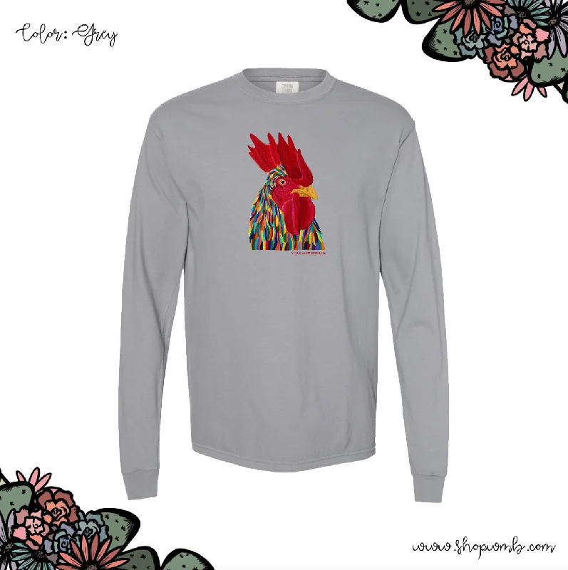 Rainbow Chicken LONG SLEEVE T-Shirt (S-3XL) - Multiple Colors!