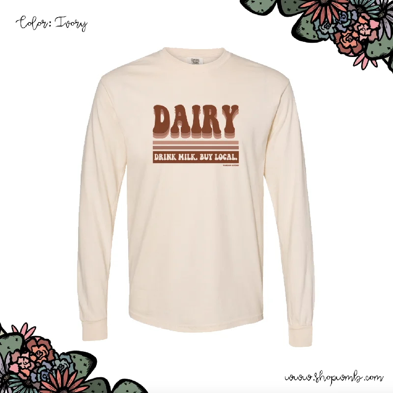 Retro Dairy LONG SLEEVE T-Shirt (S-3XL) - Multiple Colors!