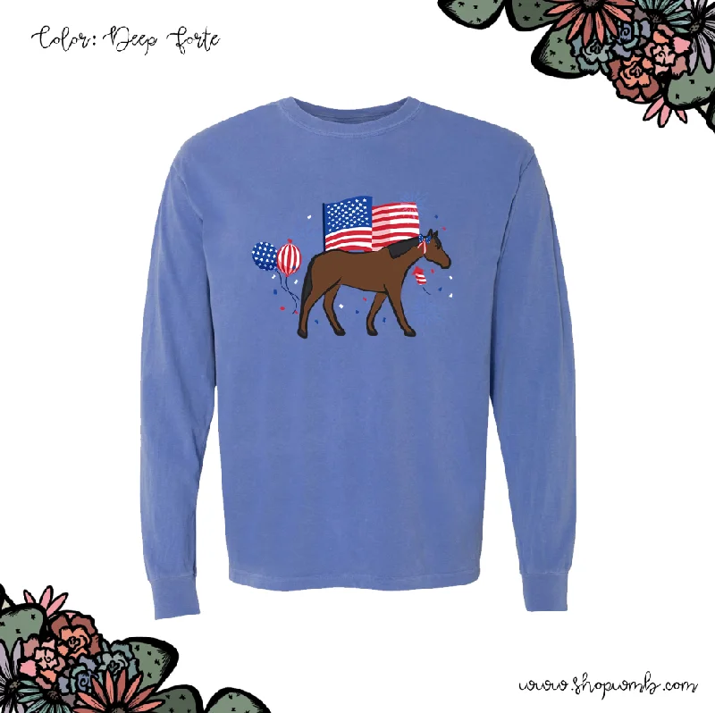 USA Horse LONG SLEEVE T-Shirt (S-3XL) - Multiple Colors!